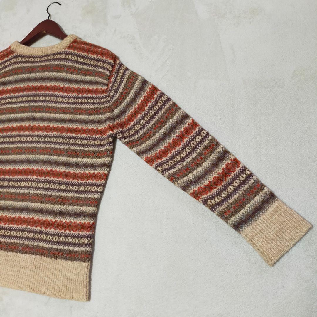 美品アイルランド製　INISMEAIN　カシミヤアルパカ　フェアアイル柄　ニット