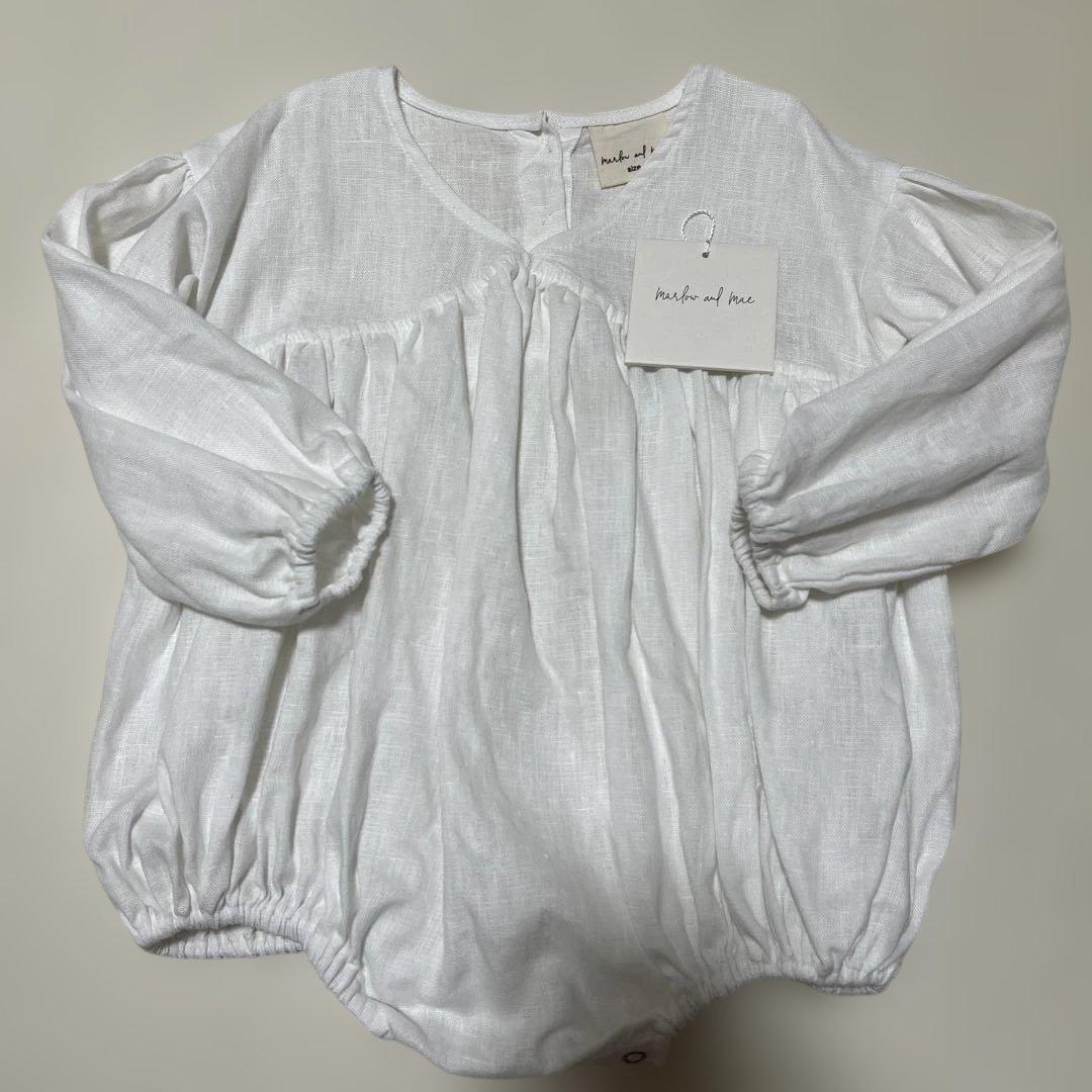 marlow and mae ジアロンパース ホワイト 1y