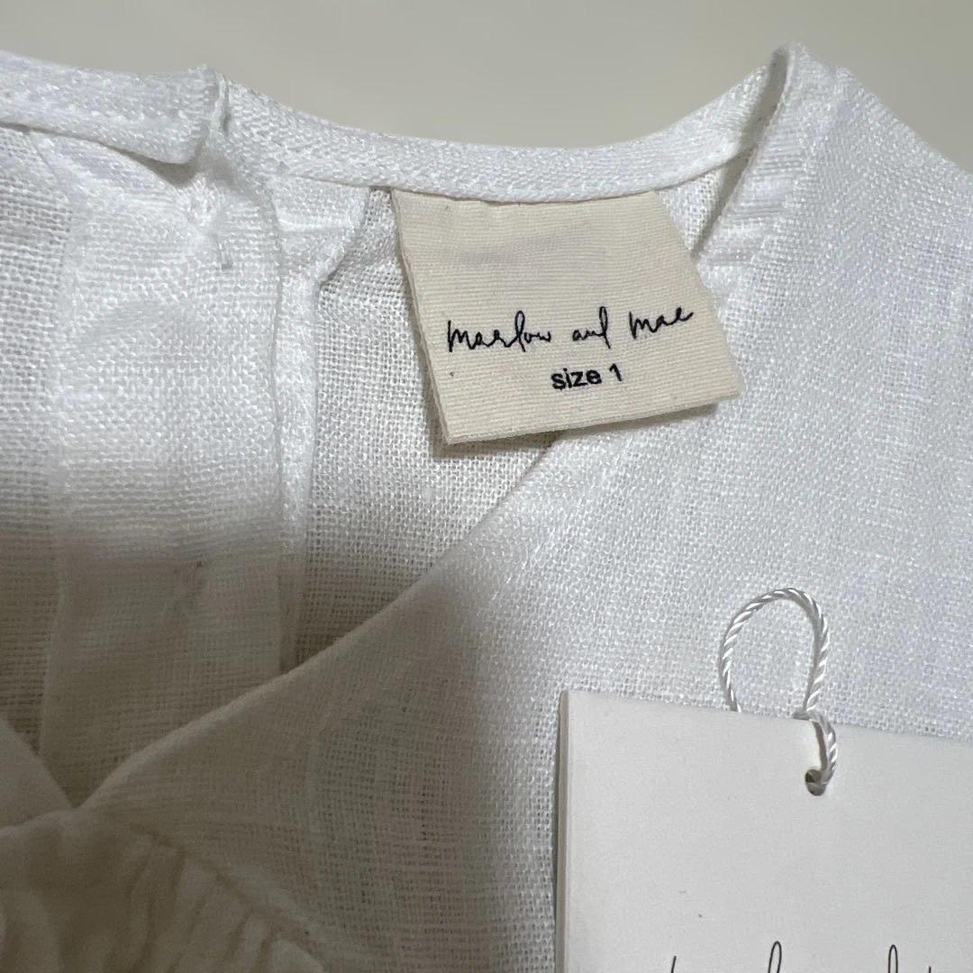 marlow and mae ジアロンパース ホワイト 1y