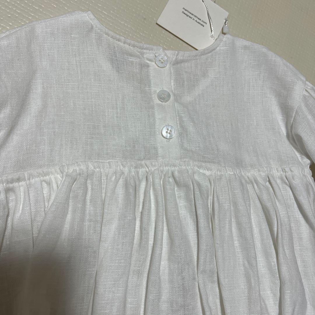 marlow and mae ジアロンパース ホワイト 1y