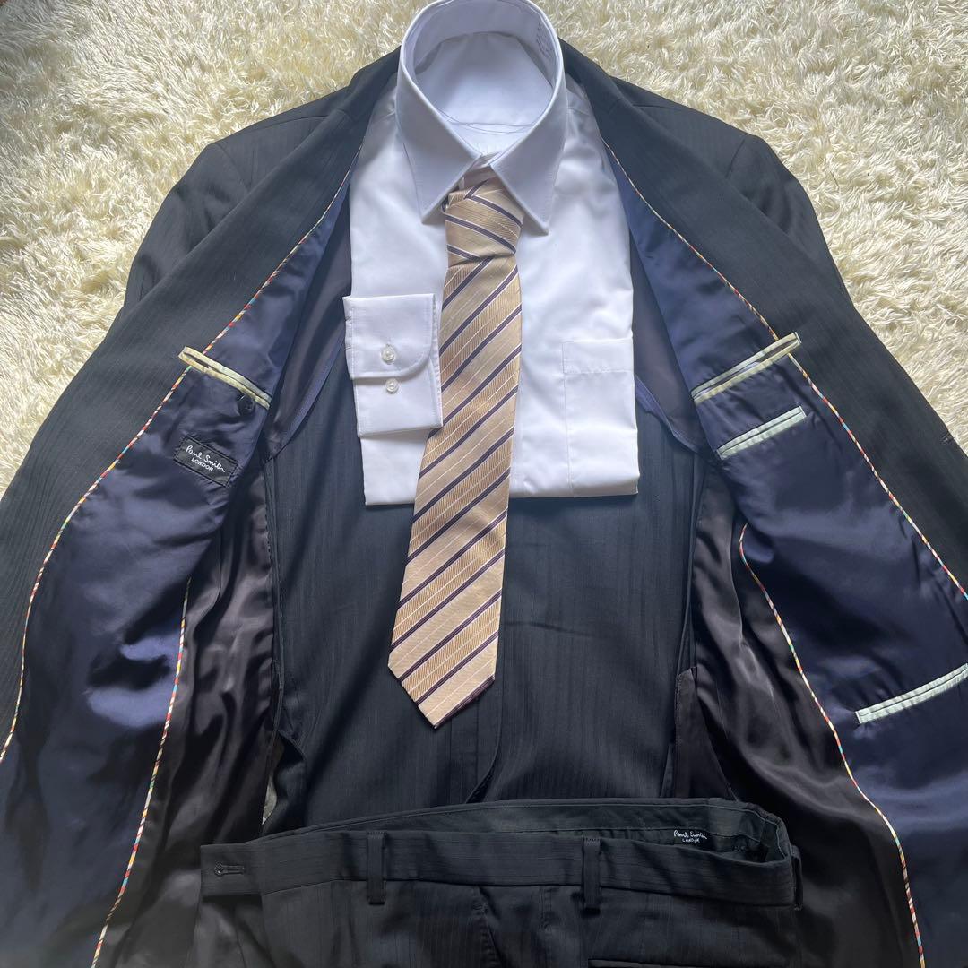 美品 ポールスミス Paul Smith スーツ セットアップ 濃紺 Lサイズ