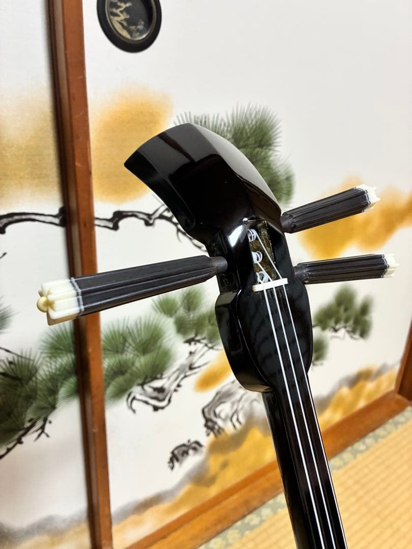 沖縄三線！貴重！知念大工型！本張り【一枚張り】