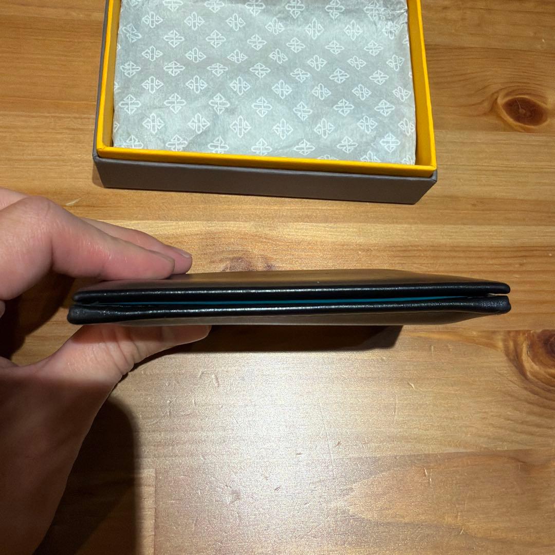 ETTINGER 名刺入れ ブラックターコイズ