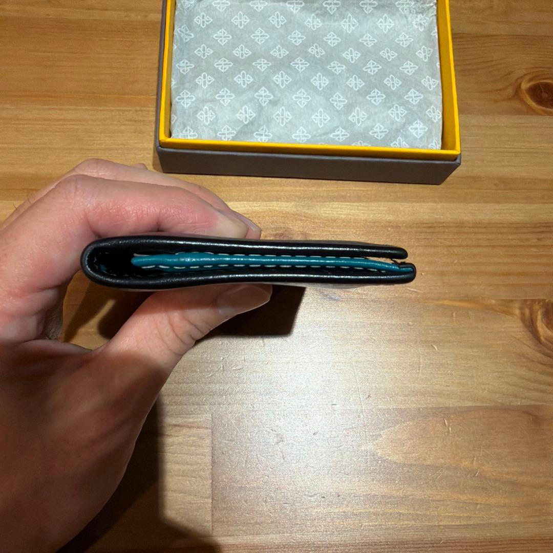 ETTINGER 名刺入れ ブラックターコイズ