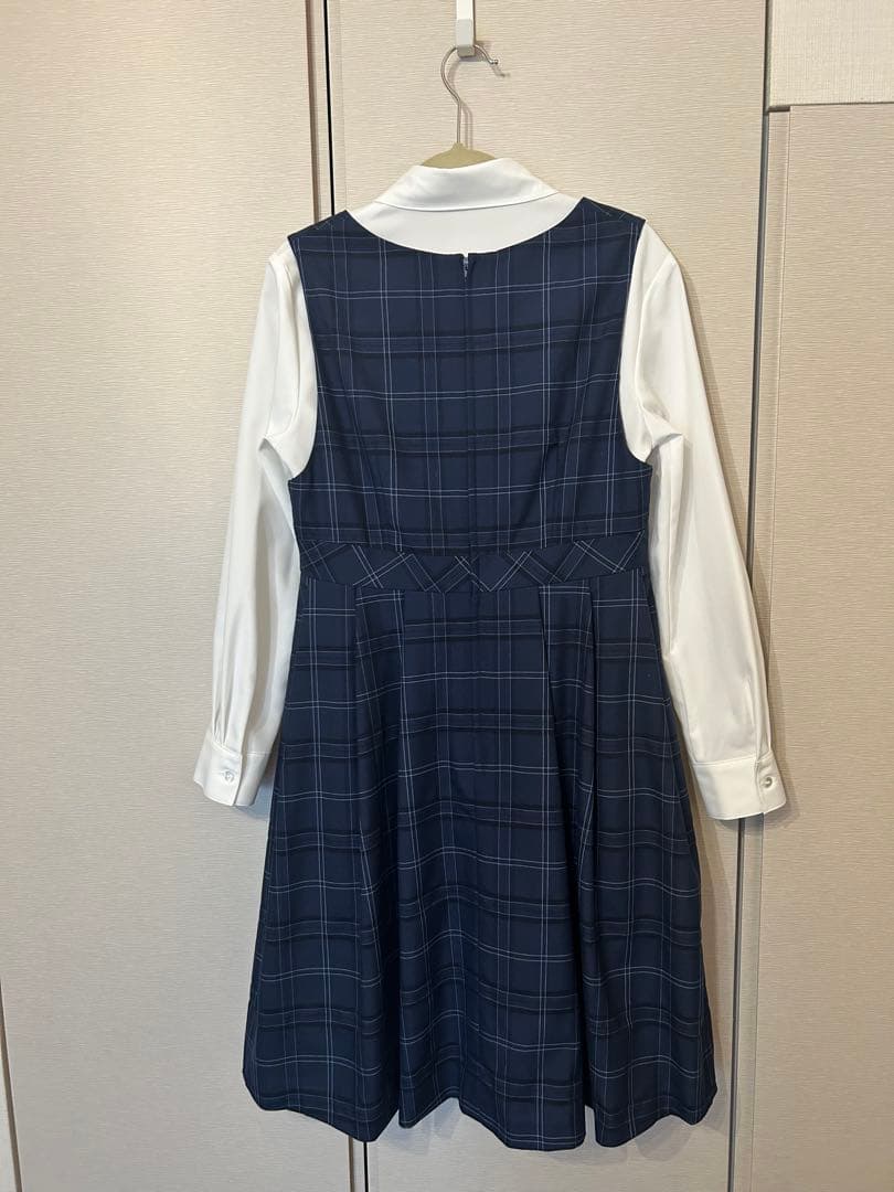 【CHOPIN】ネイビー チェック柄 フォーマルドレス セット