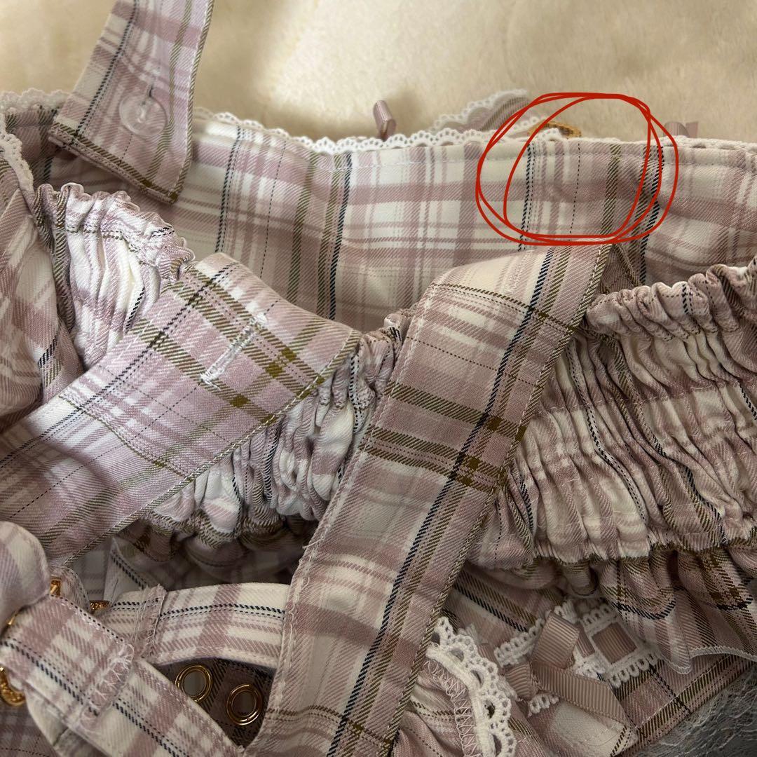 lizlisa リズリサ　はしごリボンチェックティアードスカパン