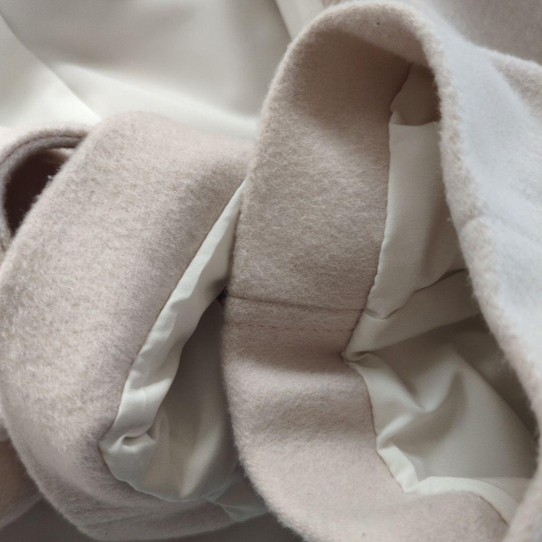 美品☆23区 ウールカシミヤビーバー フード付き ショートコート ベージュ