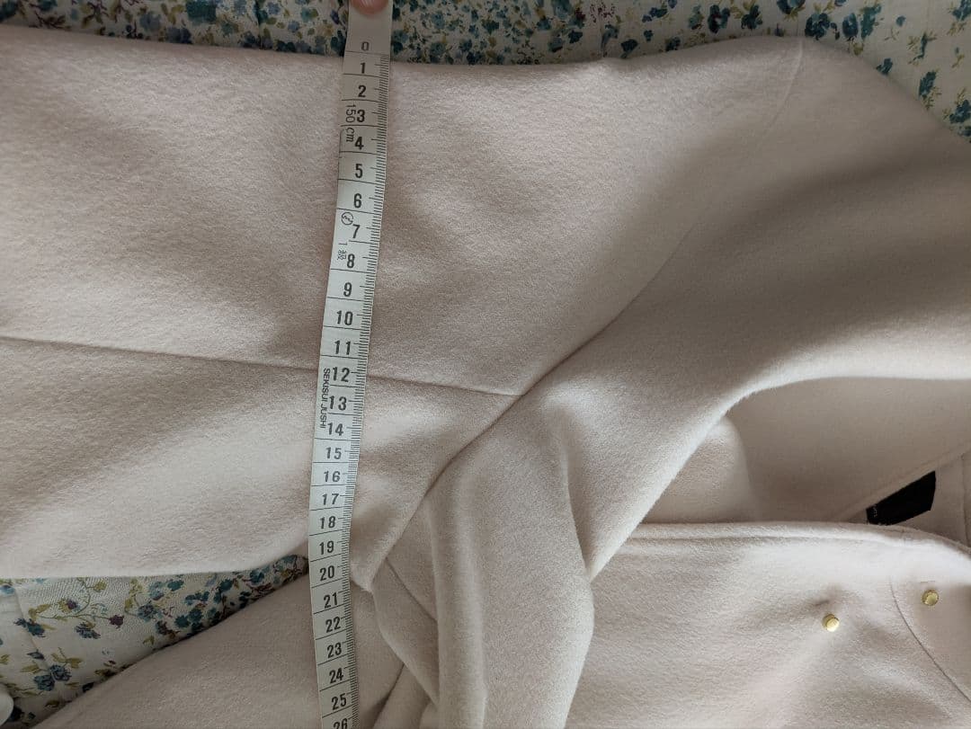 美品☆23区 ウールカシミヤビーバー フード付き ショートコート ベージュ