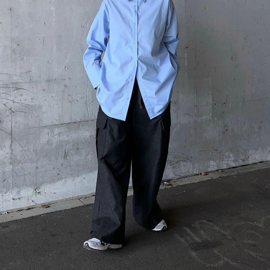 6 ROKU ロク カーゴパンツ ワークパンツ ワイド 38 M グレー 秋冬