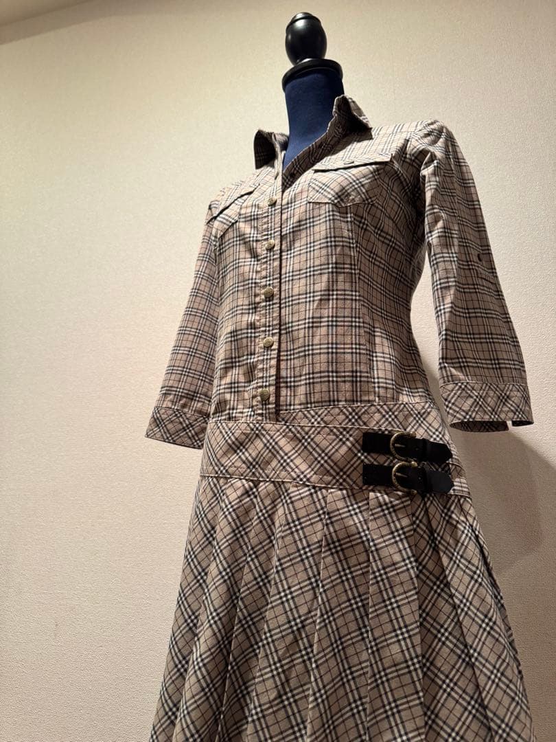 【レア】バーバリー　シャツワンピース　膝丈　ノバチェック　2WAY✨