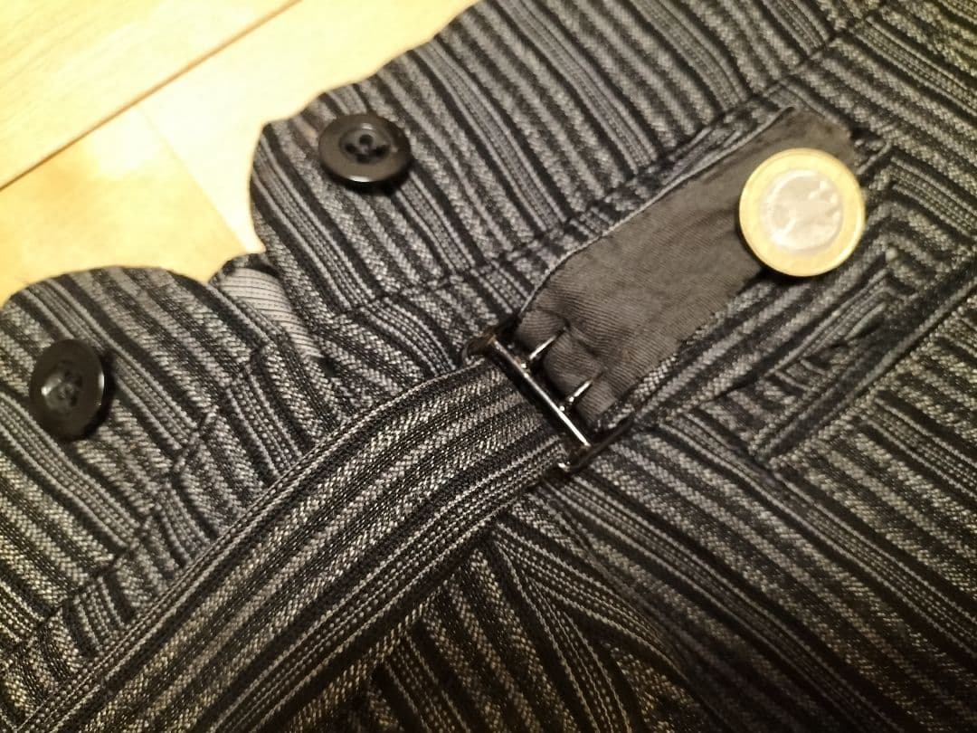 50s フレンチワークパンツ　ストライプ柄　W88cm