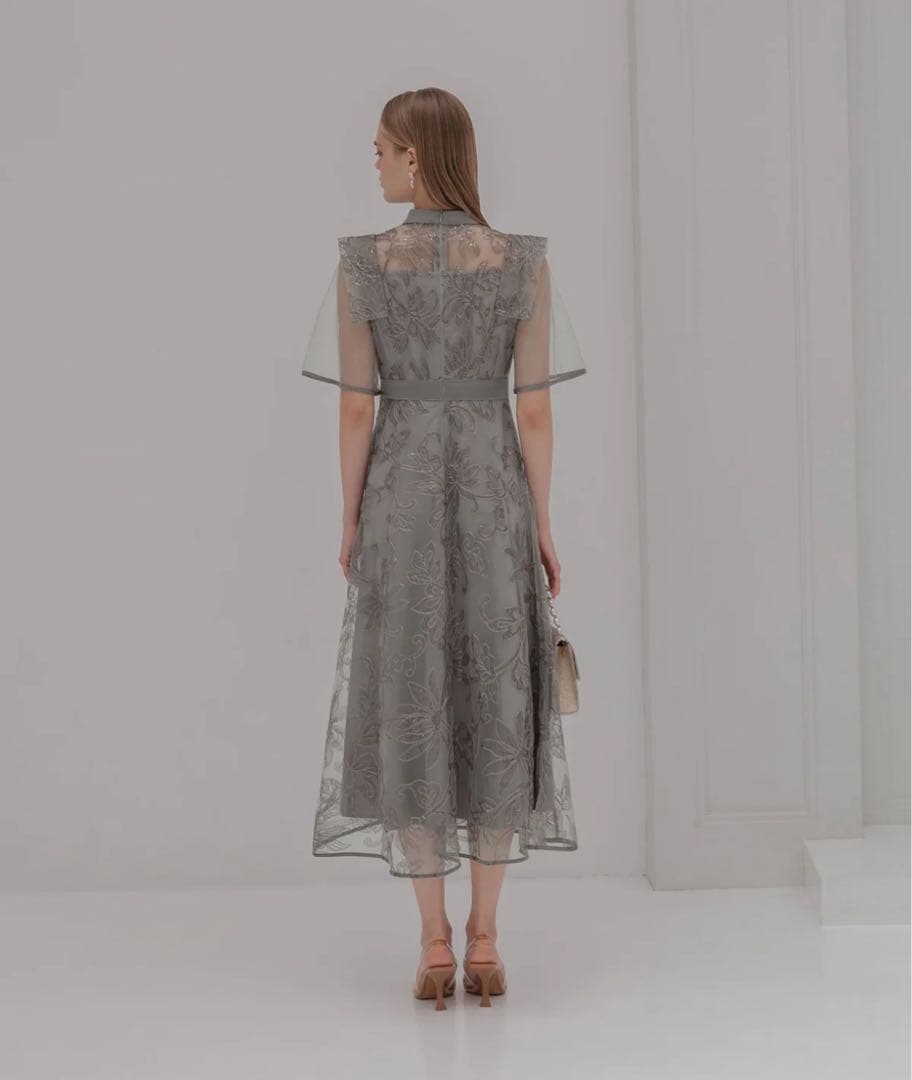 【小夏母　】フラップデザインフラワースパンコールAラインドレス