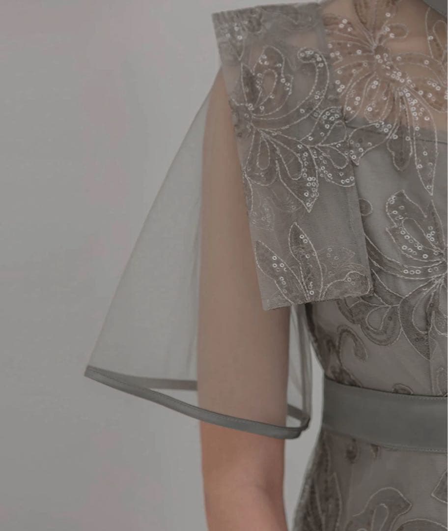 【小夏母　】フラップデザインフラワースパンコールAラインドレス