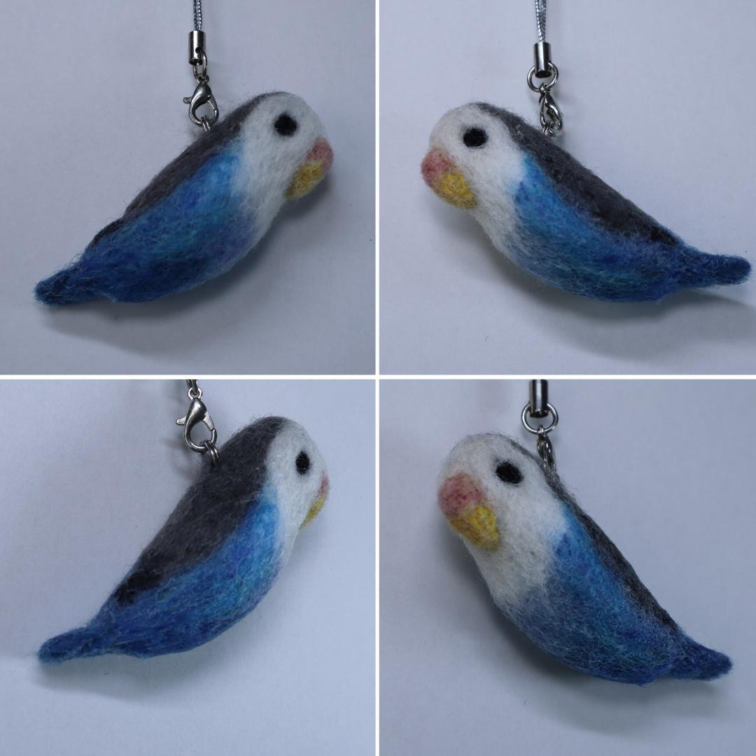 羊毛フェルト Yu様 ジャックラッセル&インコ ハンドメイド オーダー
