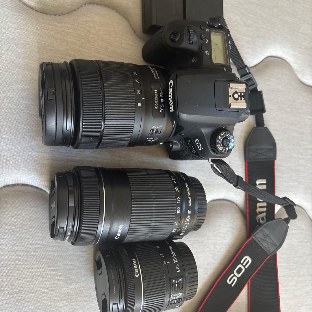 Canon EOS デジタル一眼レフカメラ レンズ3個付き