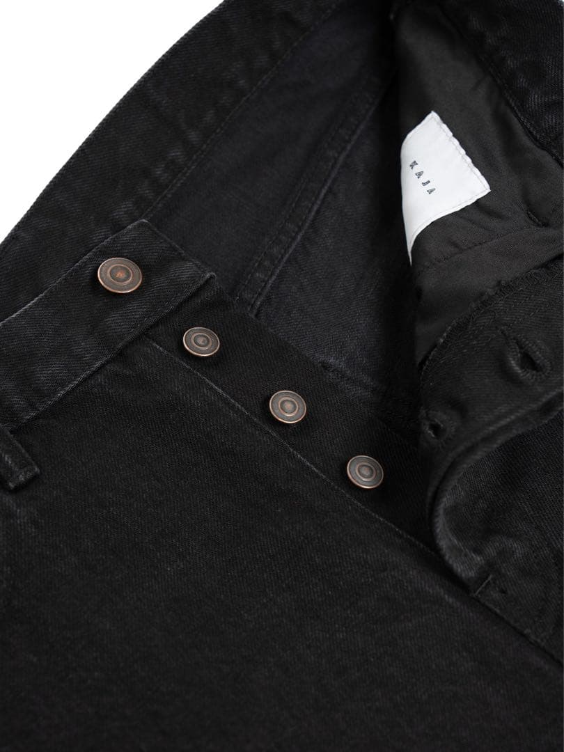 ジャケット・アウター KAJA MEDIUM BAGGY BLACK DENIM PANTS