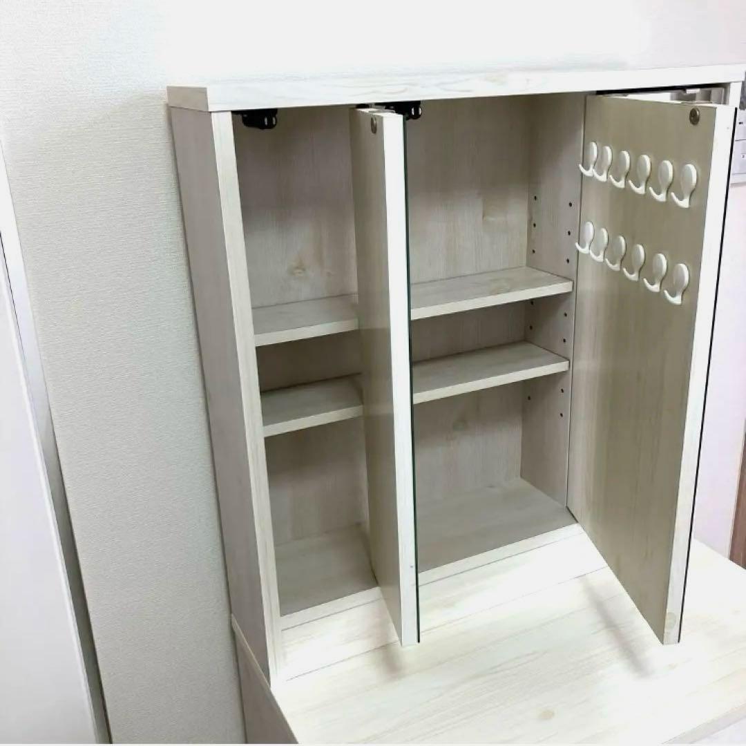 デスクドレッサー　三面鏡、鏡台