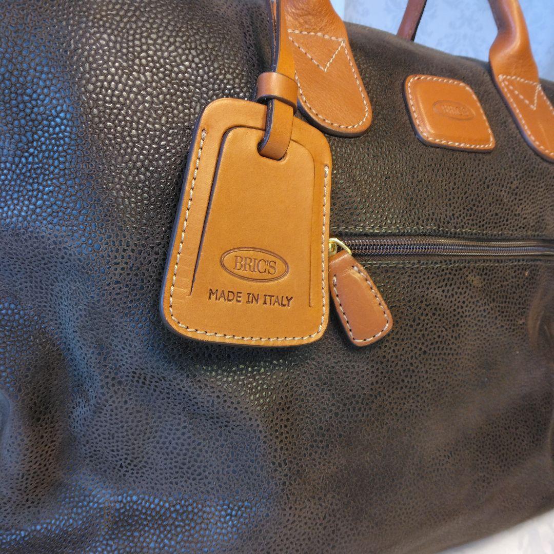 BRIC'S ブリックス ダークブラウン ２WAY ボストンバッグ オールレザー