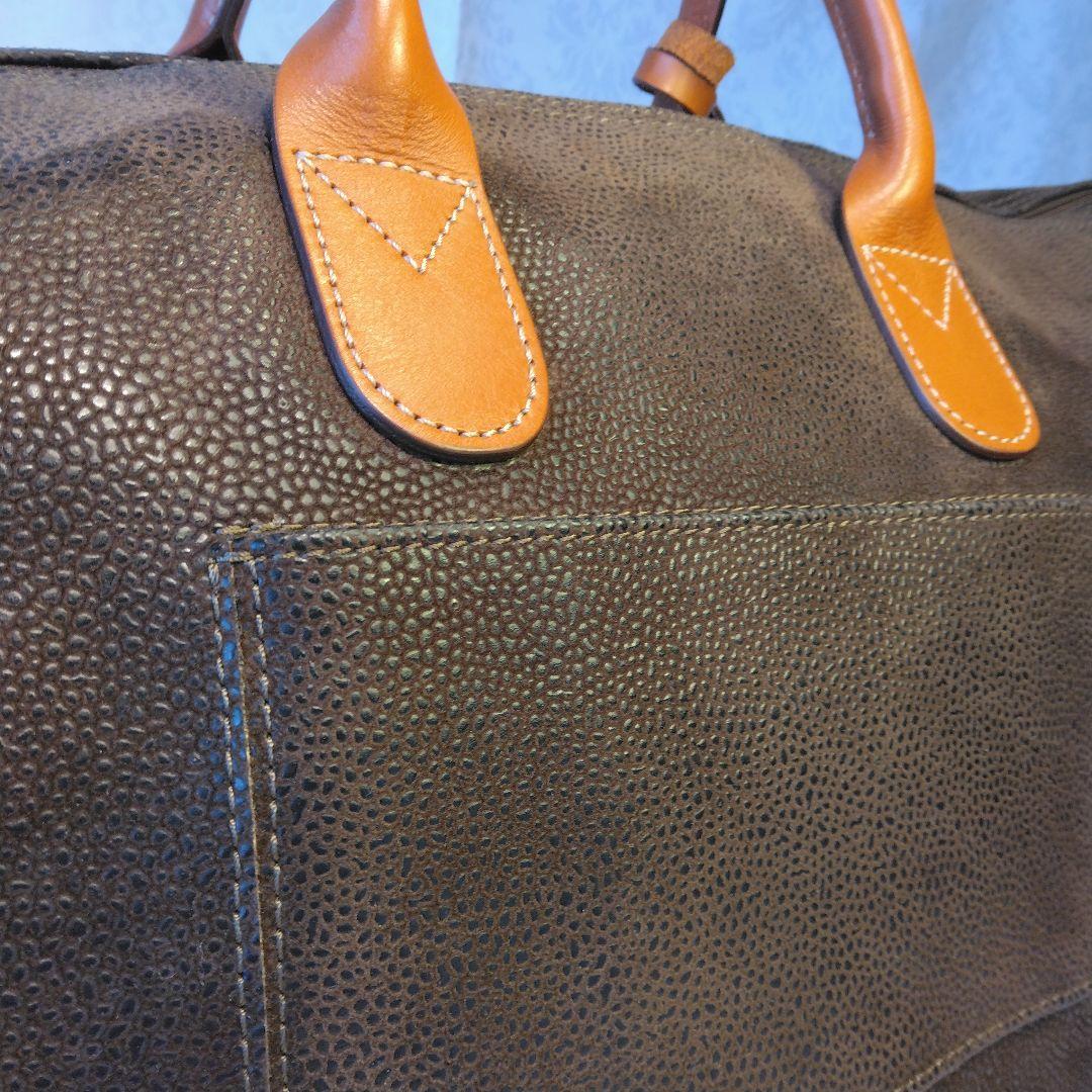 BRIC'S ブリックス ダークブラウン ２WAY ボストンバッグ オールレザー