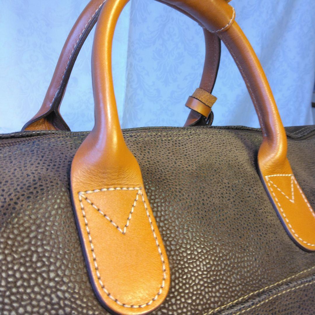 BRIC'S ブリックス ダークブラウン ２WAY ボストンバッグ オールレザー