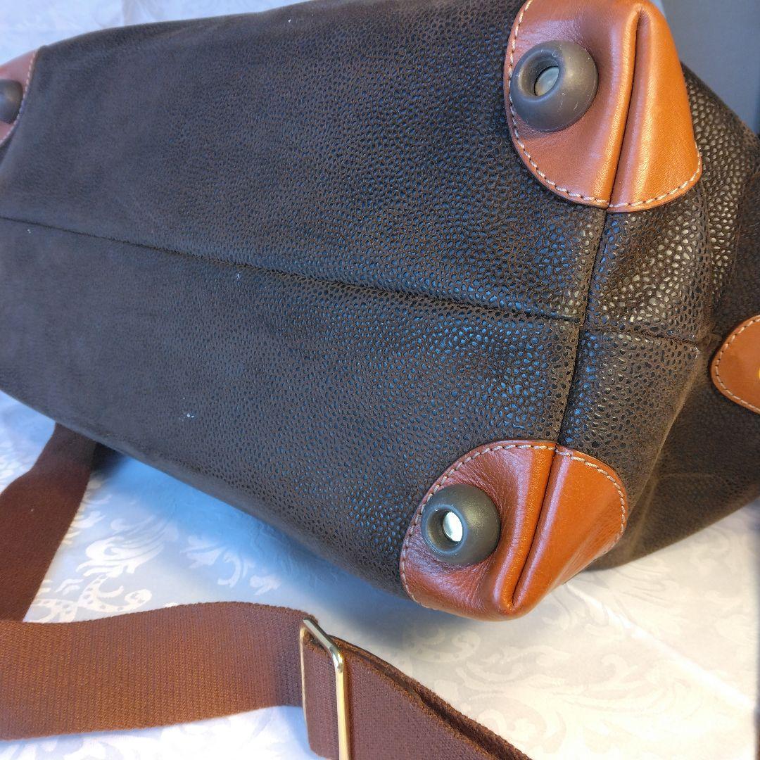 BRIC'S ブリックス ダークブラウン ２WAY ボストンバッグ オールレザー