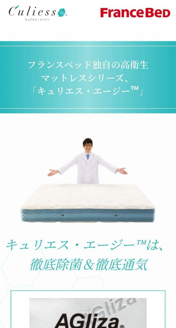 最終！元値20万　高級　フランスベッド　ダブルサイズ　キュリエス　マットレス