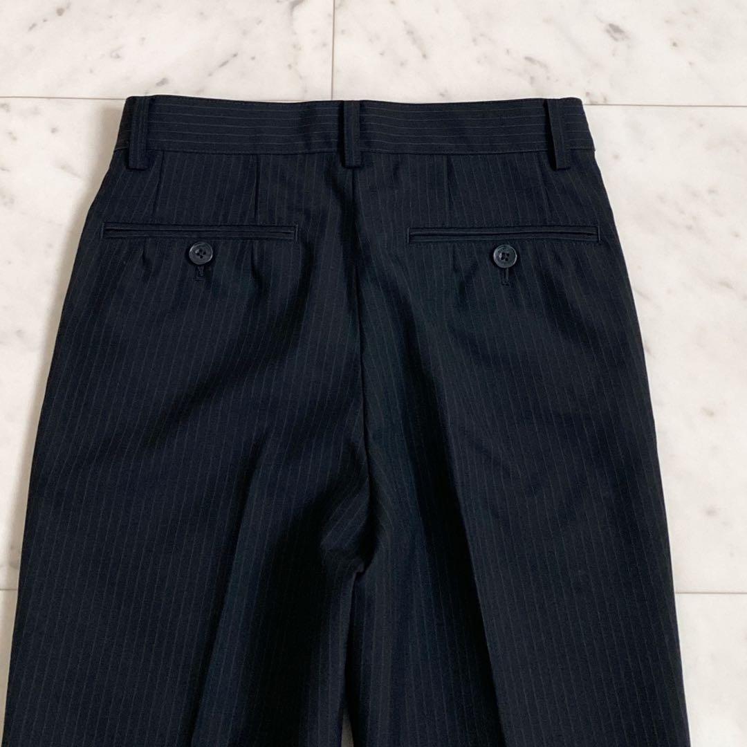 ✨コムサイズム　フォーマルスーツ4点セット　ピンストライプ　ブラック　150