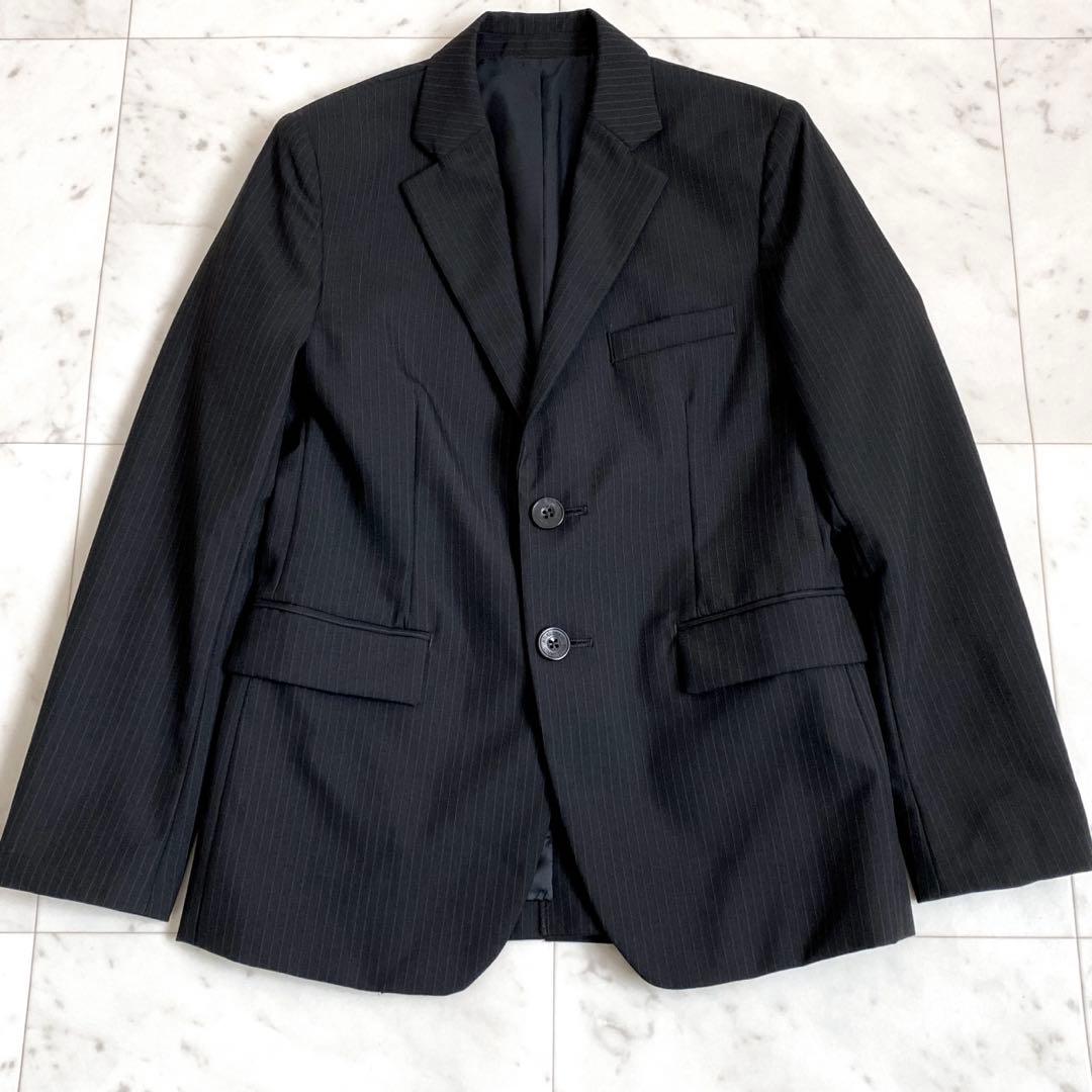 ✨コムサイズム　フォーマルスーツ4点セット　ピンストライプ　ブラック　150