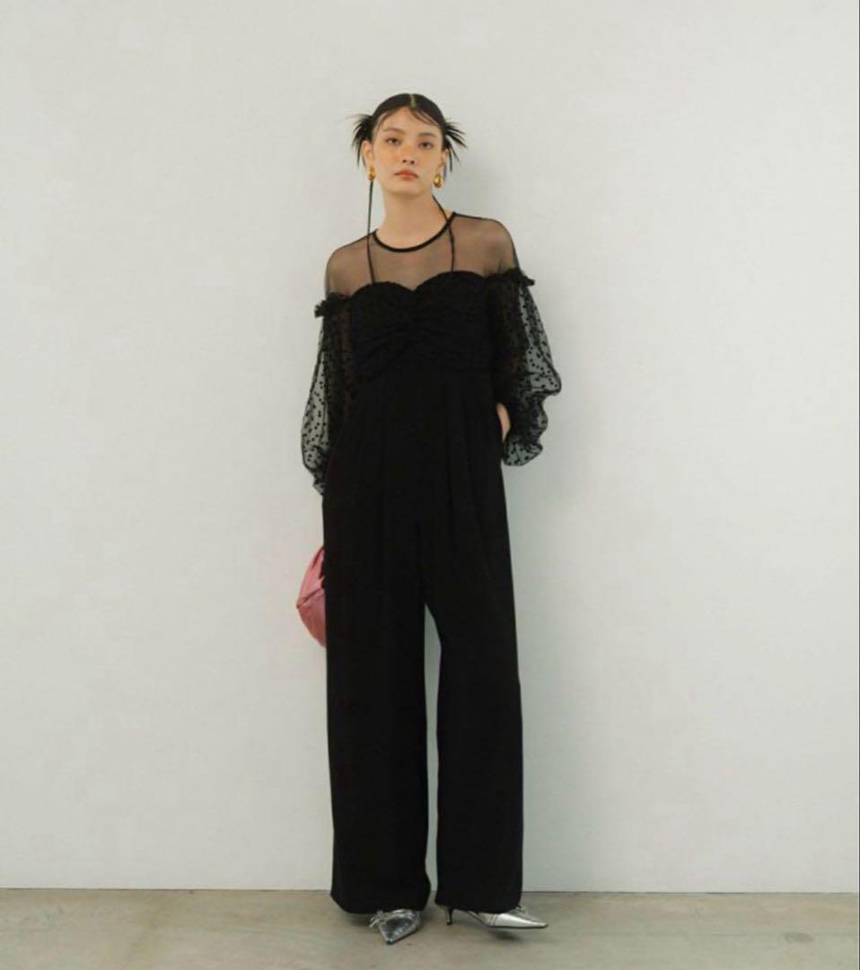 ANDRESD flocky dot pants dressLサイズ