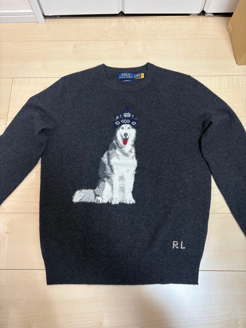 最終値下げPolo Ralph Lauren カシミヤセーター Sサイズ 犬刺繍