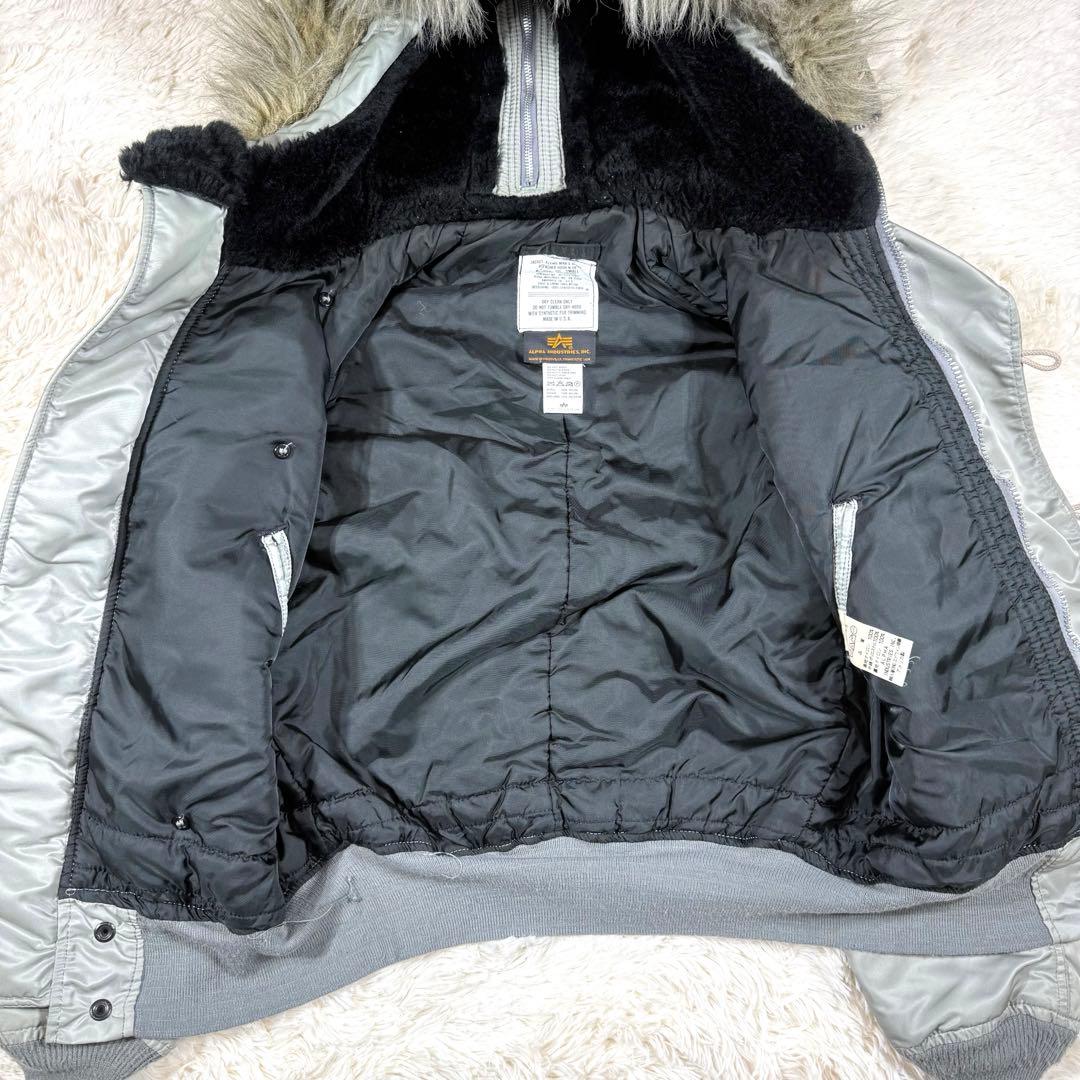 90s ALPHA N-2B フライトジャケット シルバー アメリカ製