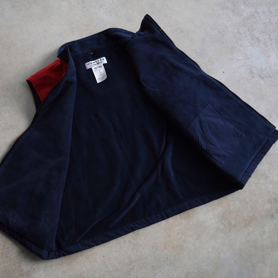 90s UNITED ユナイテッド航空 ナイロンベスト 企業物 未使用 L