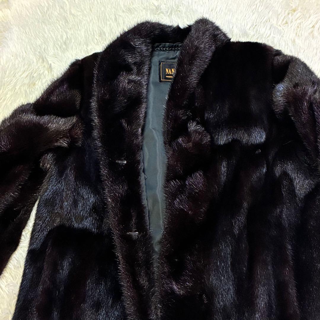 美品 SAGA MINK 毛皮 ゴールドタグ 金タグ ダークブラウン 11