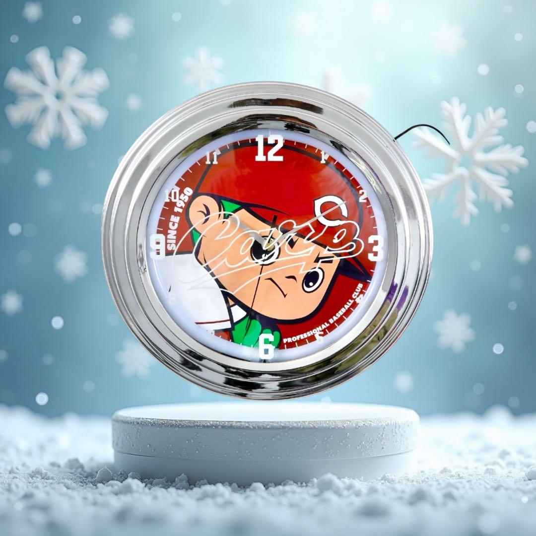 広島東洋カープ 2025 時計 LEDネオンクロック