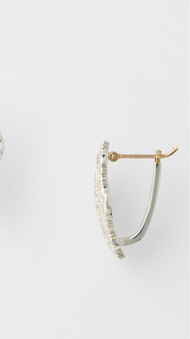 アガット　シルバー 透かし彫り ピアス(片耳用)