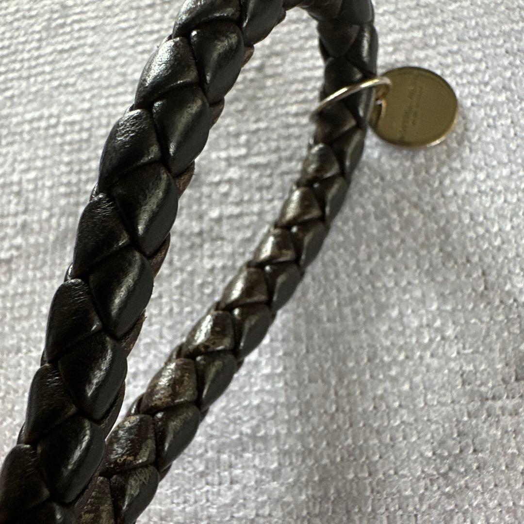 Bottega Veneta ブラックレザー キーホルダー