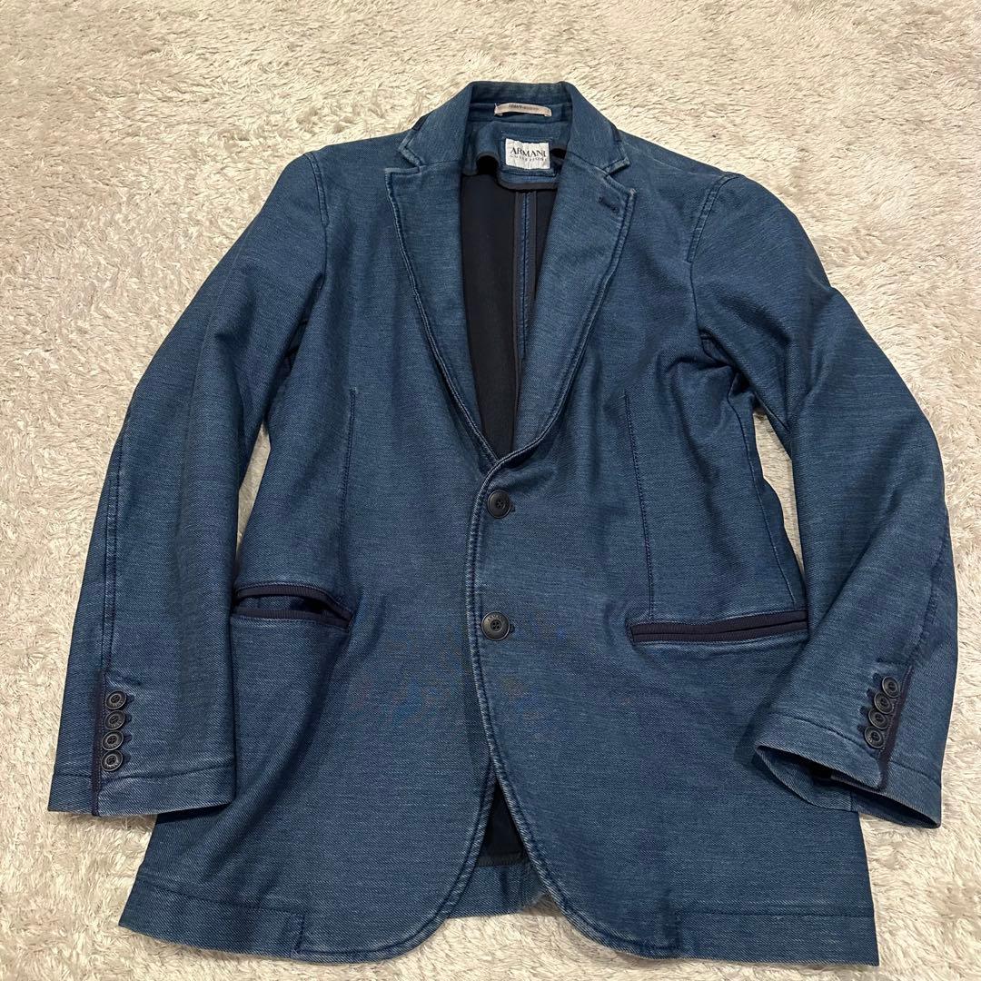 アルマーニコレッツォーニ　テーラード ジャケット　メンズ　サイズ48 デニム