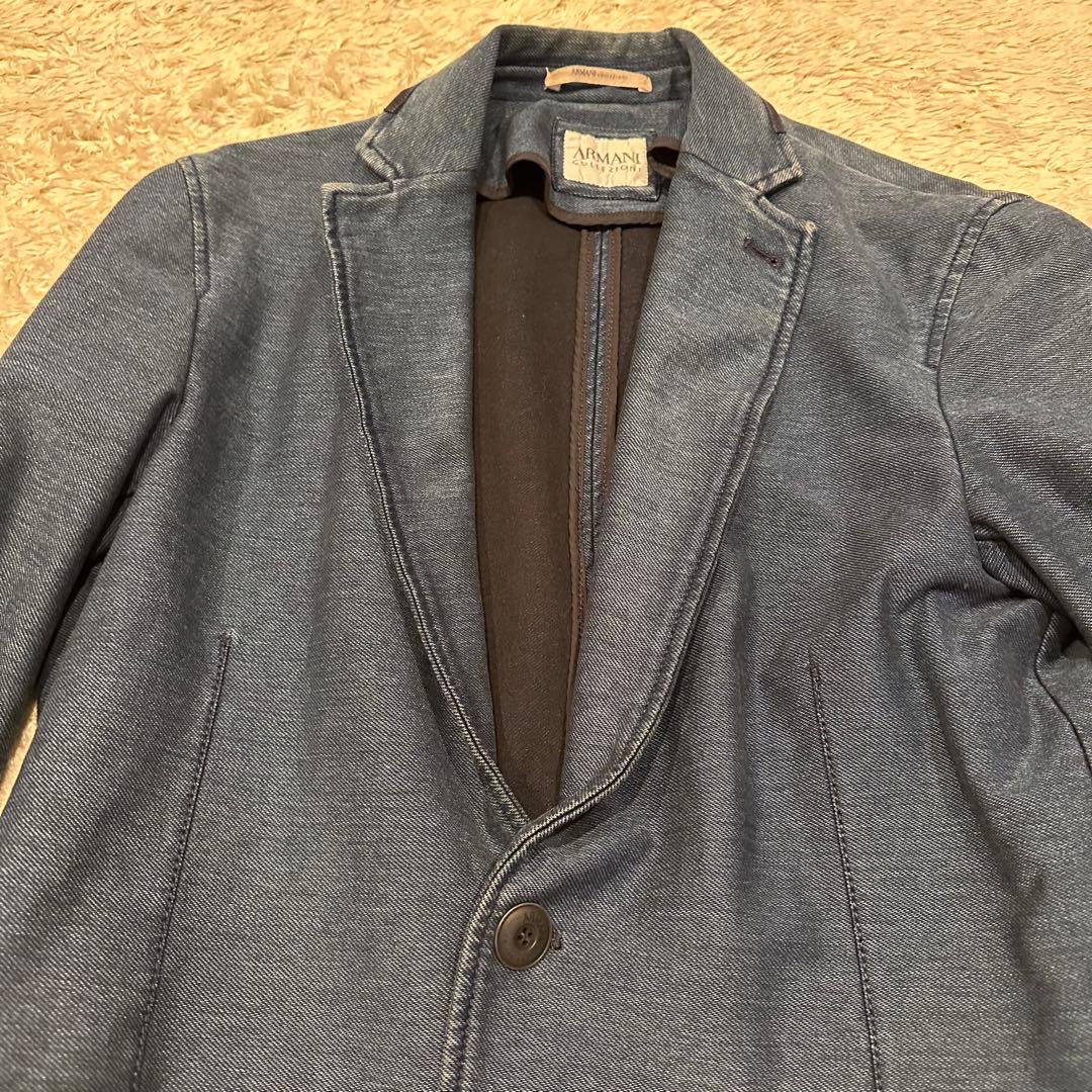アルマーニコレッツォーニ　テーラード ジャケット　メンズ　サイズ48 デニム