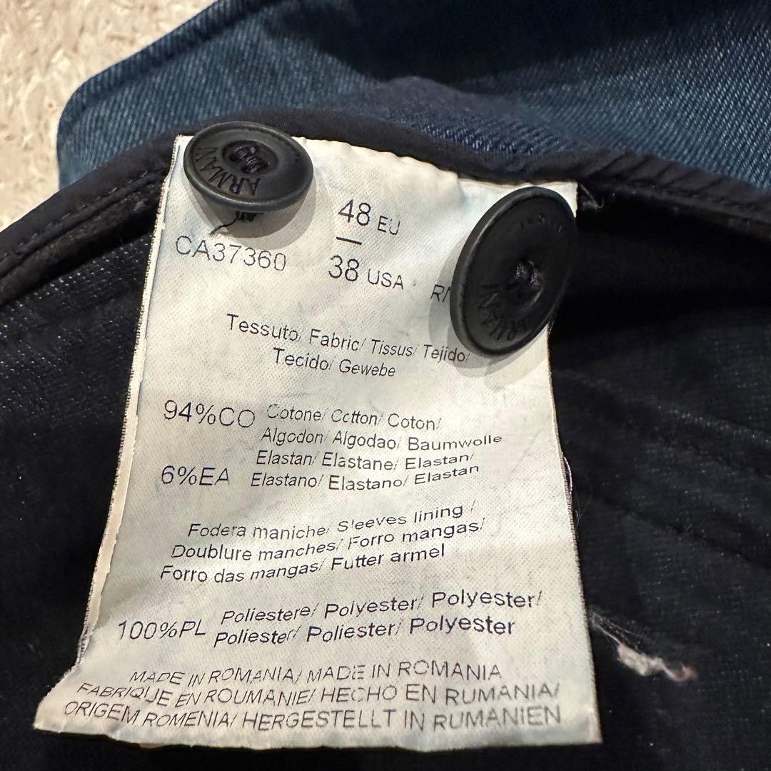 アルマーニコレッツォーニ　テーラード ジャケット　メンズ　サイズ48 デニム