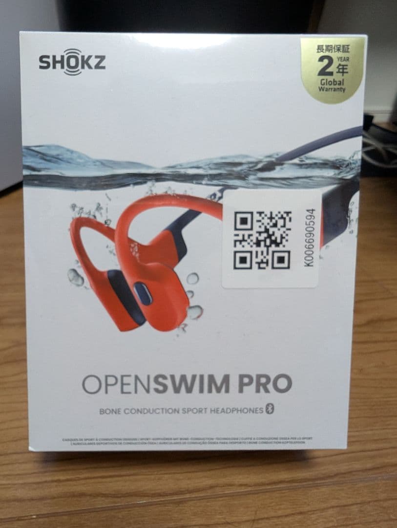 SHOKZ OPEN SWIM PRO 骨伝導イヤフォン レッド