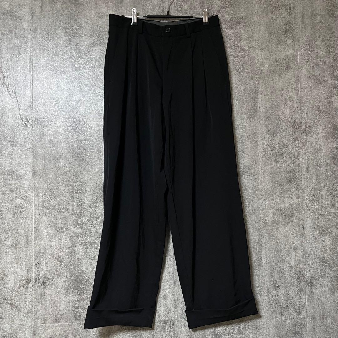 イッセイミヤケ ISSEY MIYAKE ワイド 通年ウール スラックス パンツ