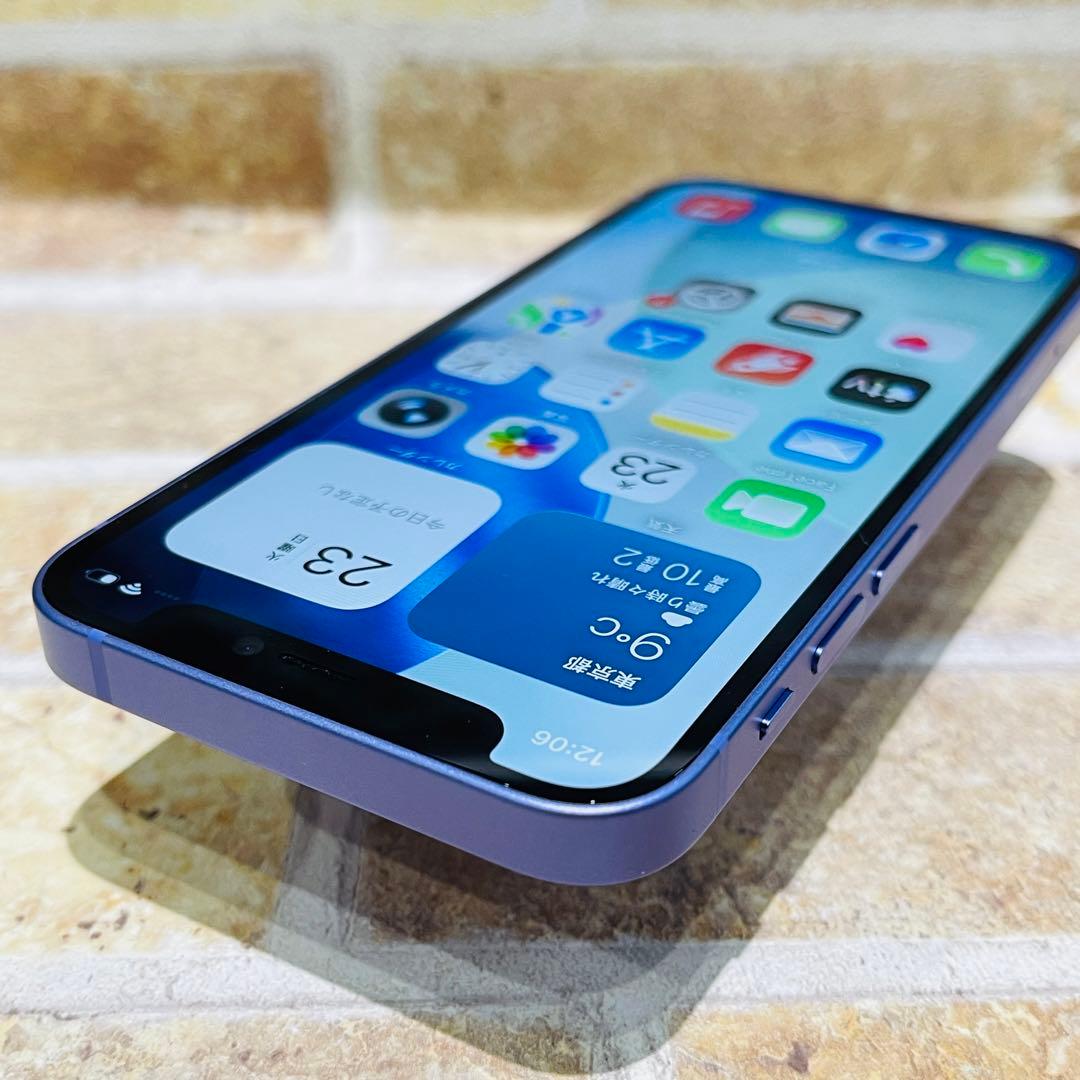 SIMフリー iPhone12mini 64GB パープル 電池良好