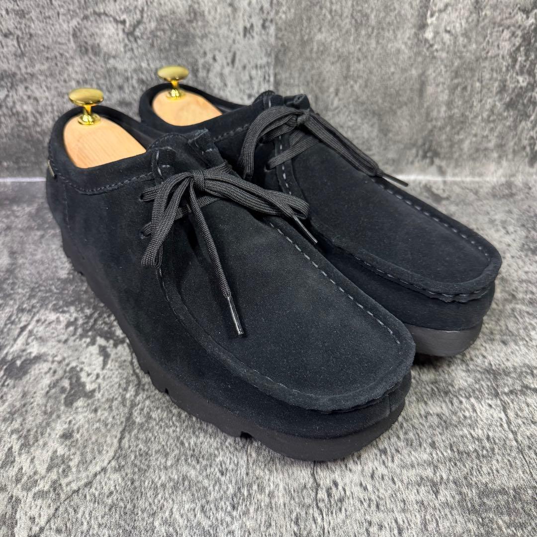 【極美品】クラークス ワラビー ゴアテックス ブラック スエード 26cm