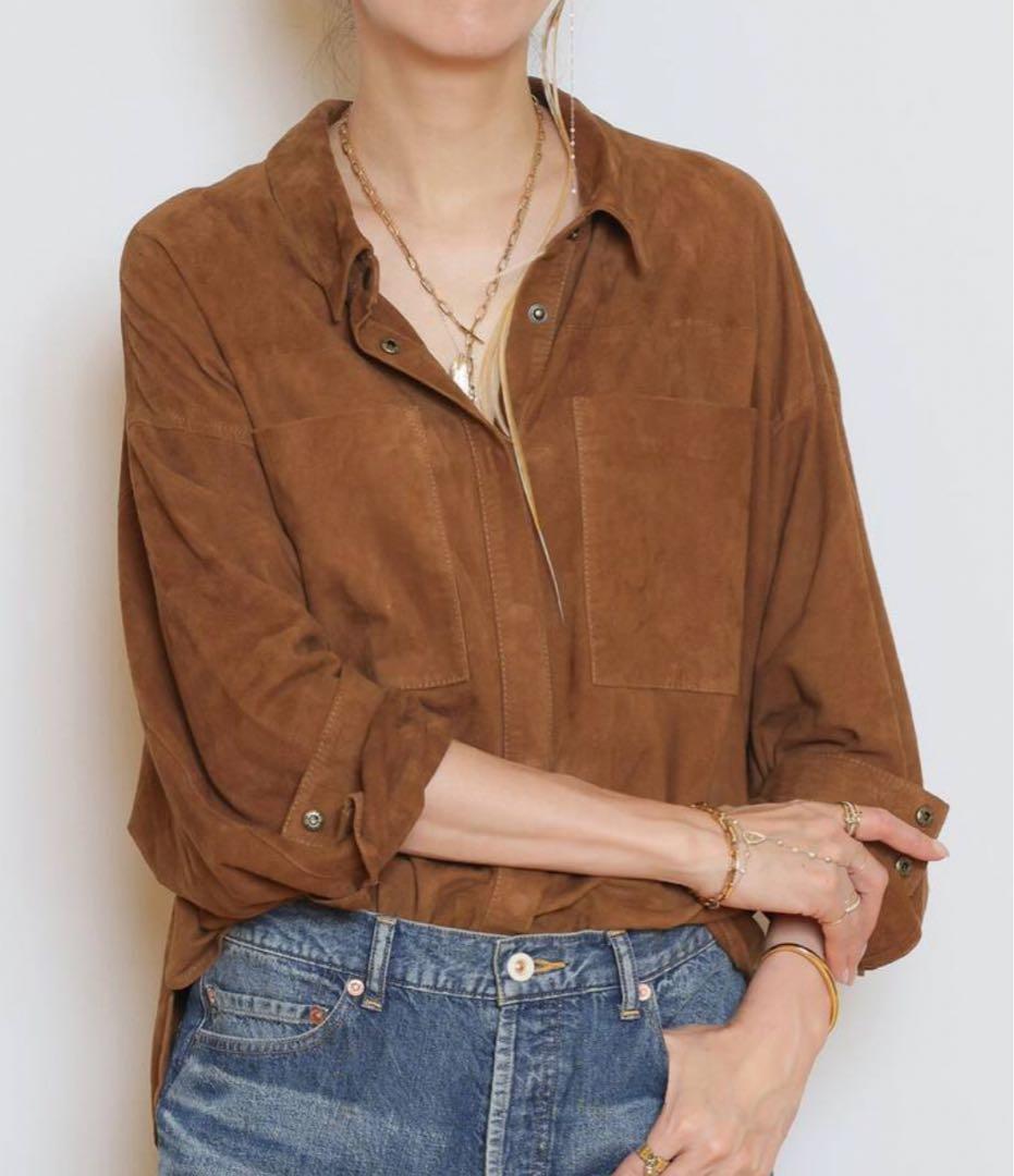 最終お値下げOneTeaSpoon SUEDE DARIA シャツジャケット
