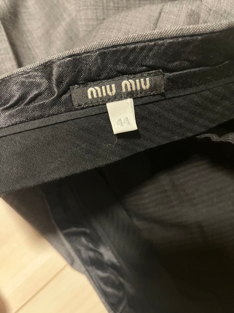 MIU MIU 07ss グレー スラックス 44