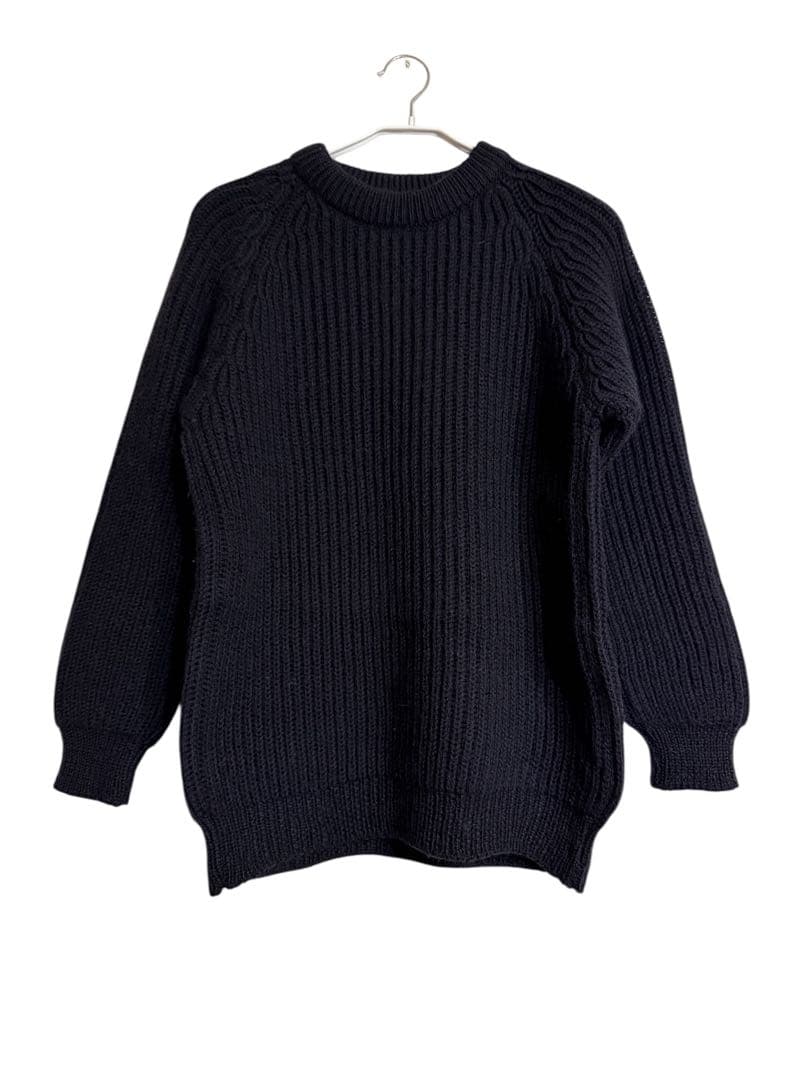 英国製 Baker Brown 畔編み リブニット 40 ブラック