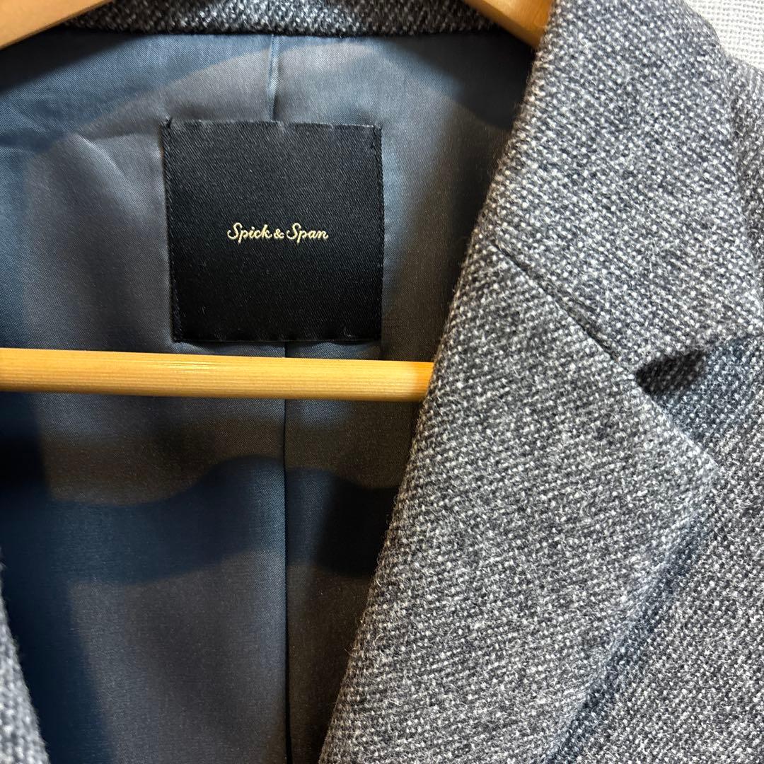 Spick＆Span グレー ツイードテーラードジャケット