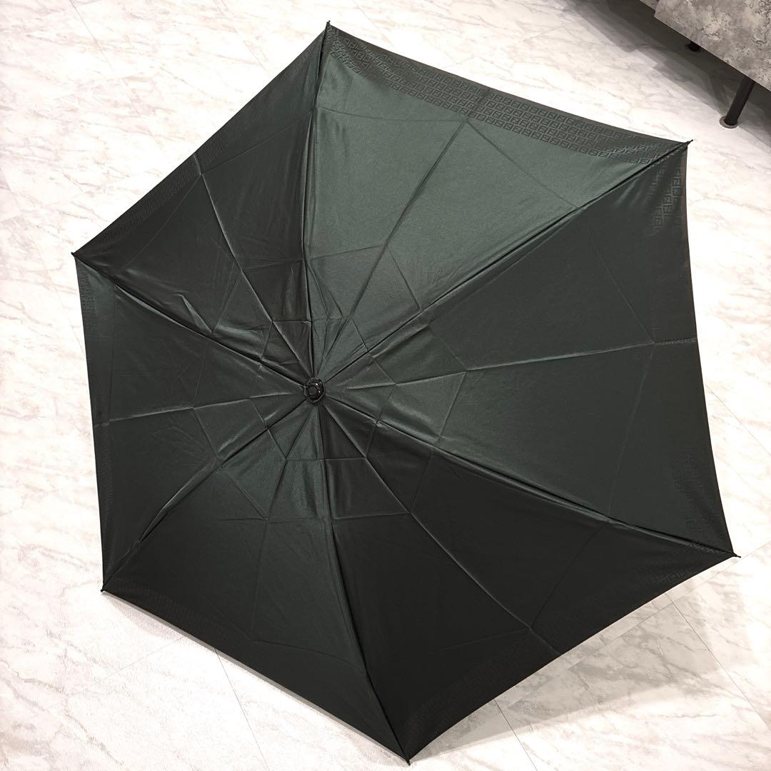 【未使用】FENDI フェンディ 折りたたみ傘 かさ FFロゴ 深緑