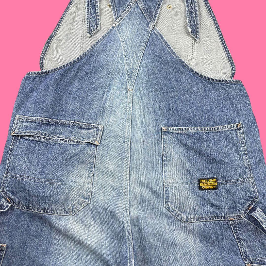 90s Polo Jeans Co Workwear デニムオーバーオール XL