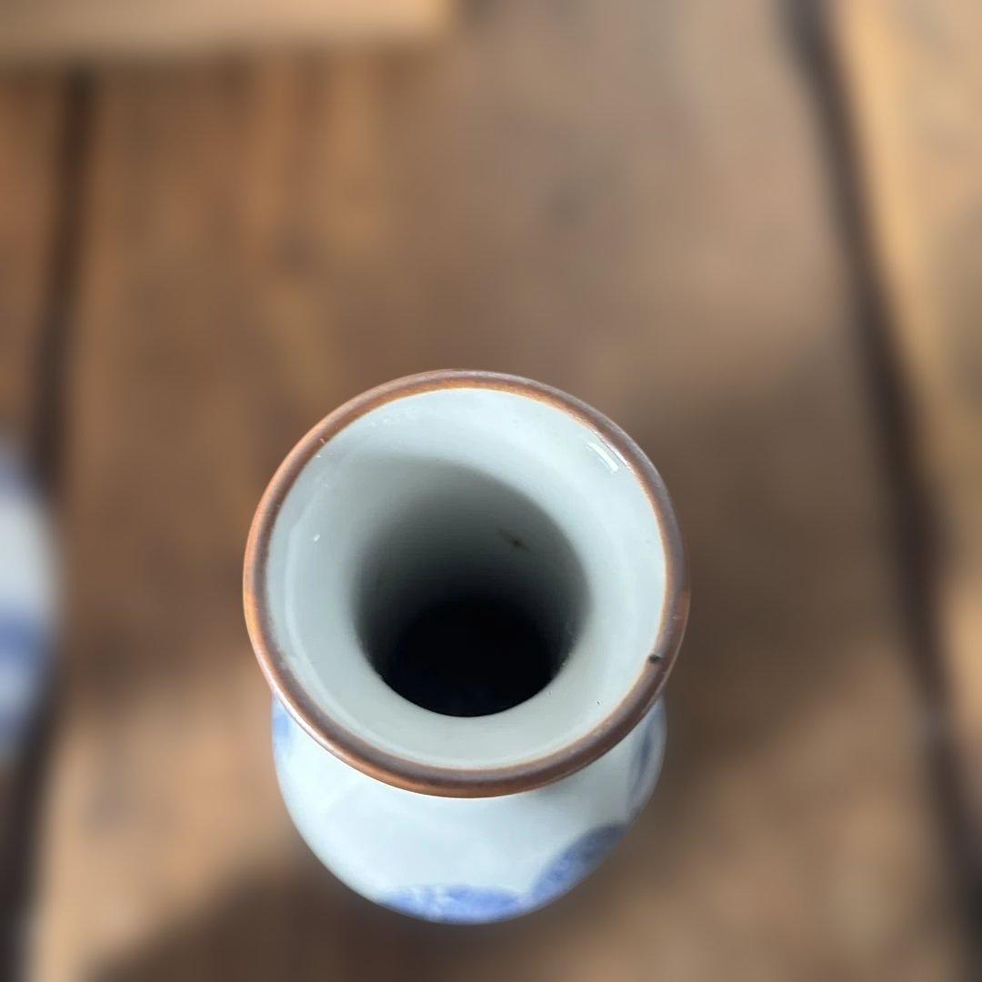 皆具 千古窯造 染付花丸文 水指　建水　蓋置　杓立 共箱